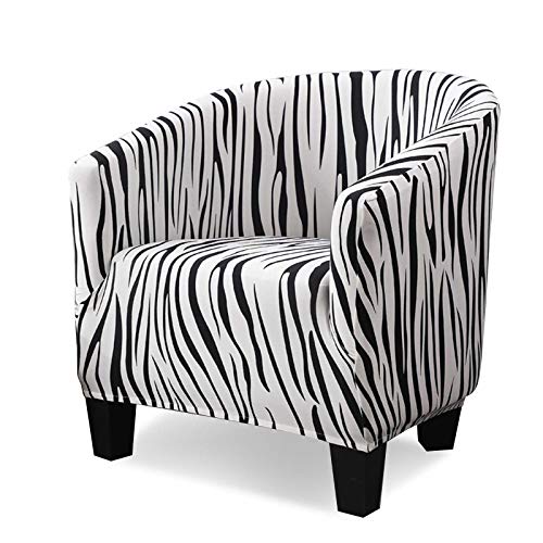 VanderHOME Housse de Fauteuil Chesterfield,1 Pièce Housse de Canapé Tub Chair Extensible Housse de Fauteuil Cabriolet Biélastique Modèle Tullsta Tub Chair pour Salon Décor zèbre Cover