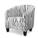 VanderHOME Copripoltrona Chesterfield Elasticizzato,Universale Rimovibile e Lavabile Jacquard Antiscivolo 1-Pezzo Fodere Coprisedia Tub Chair Copridivano Protezione per Divano Zebra