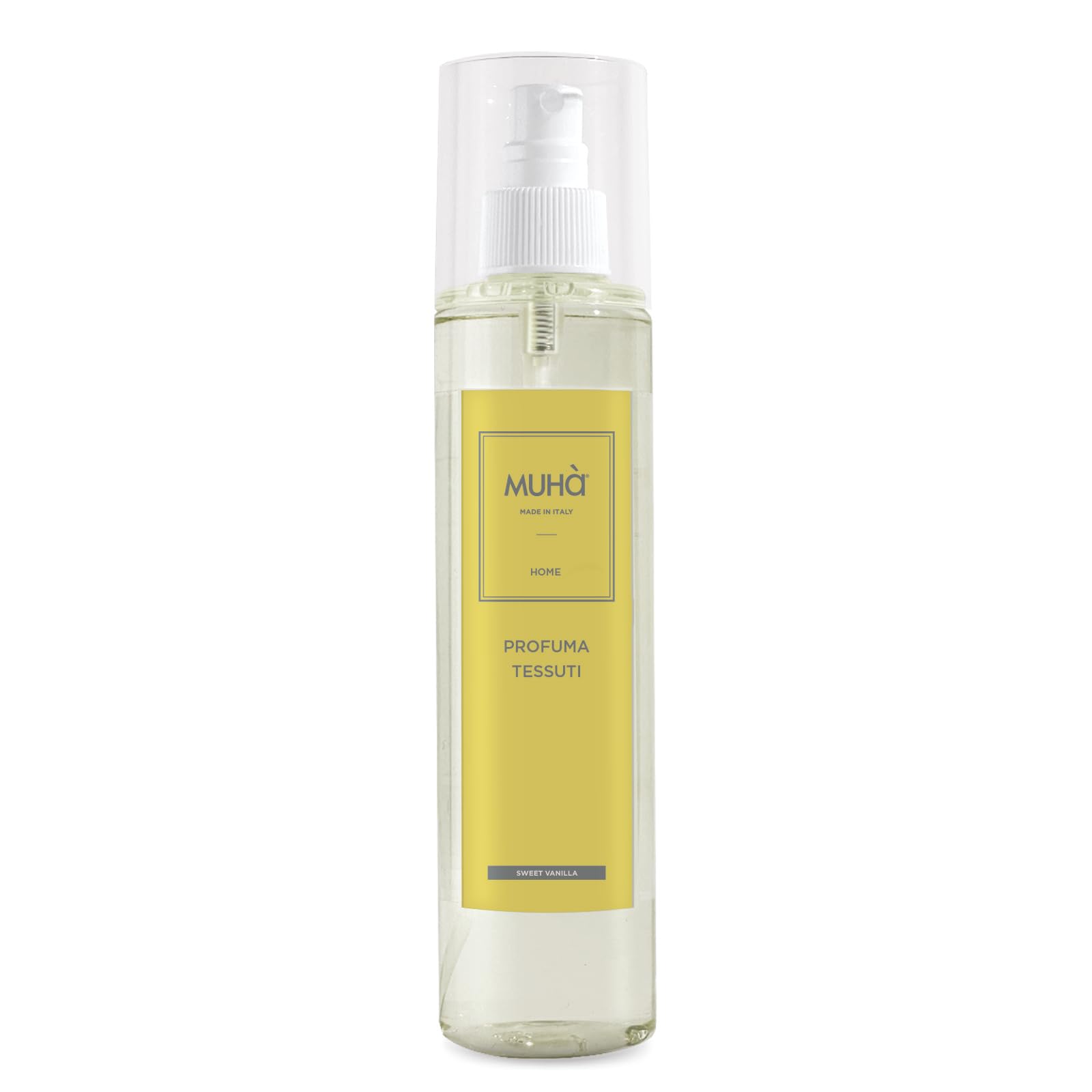 Profumatore per Bucato 400 ml & Spray Tessuti 250 ml Fragranza Sweet Vanilla. Duraturo, Intenso, Ideale per Tutti i Tessuti, Elimina Odori, Rilascia un Gradevole Profumo di Vaniglia in Casa Tua.