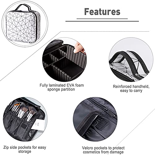Amzeeniu Kosmetiktasche Portable Make-up-Tasche Große Kapazität Wasserdicht Schminktasche Reise Kosmetik Tasche… – Bild 4