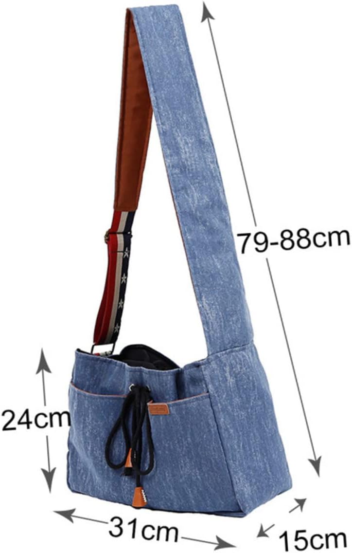 Outdoor Pet Sling Carrier Bag Hands Travel Tote for Dogs Cats Portable Shoulder Bag with Safety Rope Front Pocket Washable Breathable Design for Outdoor Adventures