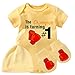 Culbutomind Baby Twins Body Guantoni da Boxe Champion è Turning Baby Outfit Divertente Pagliaccetto Baby Girl Set Primo Rumble Giallo 9 mesi