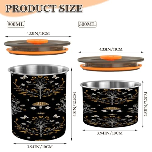 Contenedor para café con diseño Skull and Flower 500 ml miniatura 2