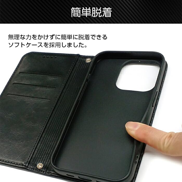 Amazon.co.jp: エアージェイ iPhone15Proケース手帳型レザー