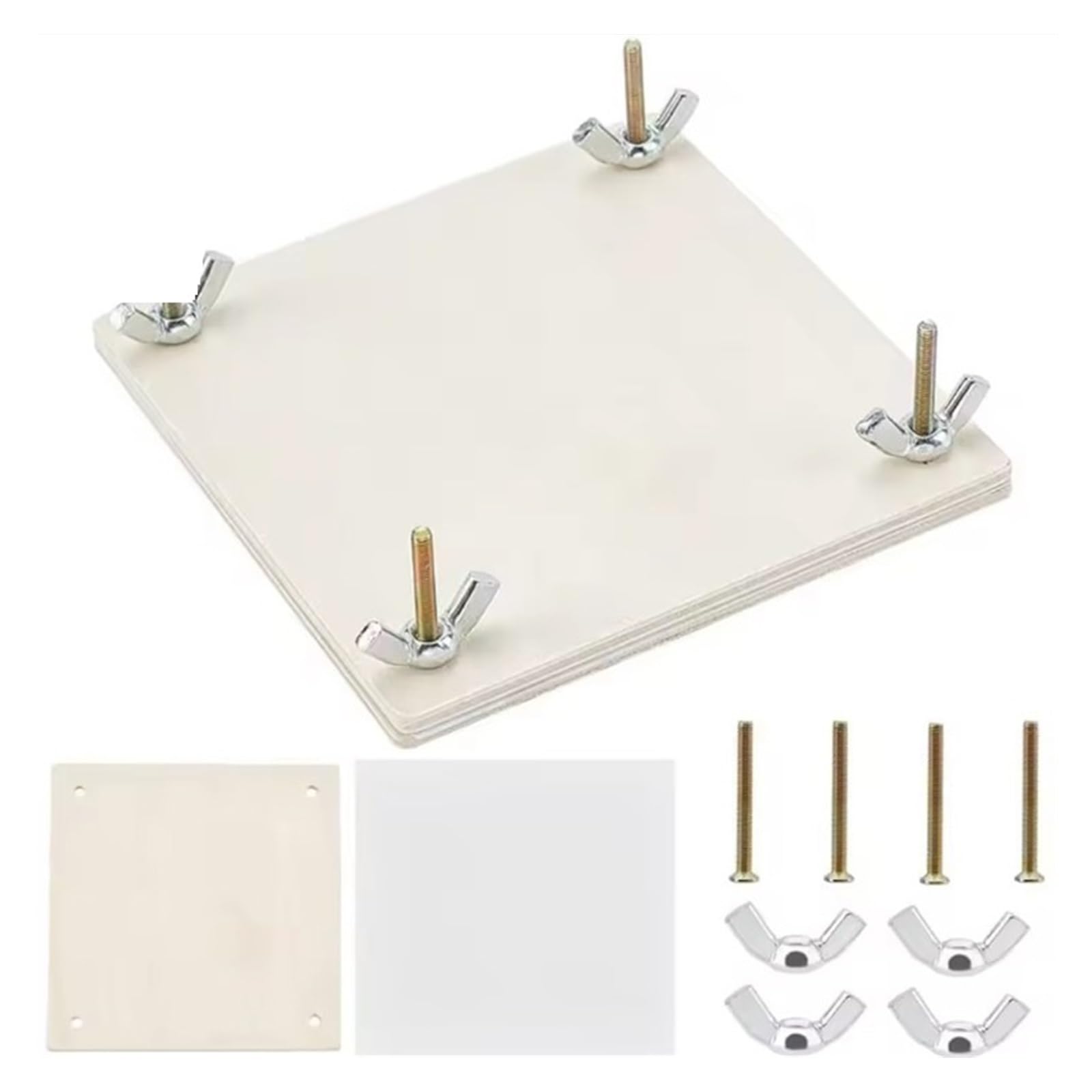 EKalgretrA Wooden Flower Press Kit Preserve Leaves with DIY Wood Flower Press Kit, Specimen Making Craft 4x4 inch