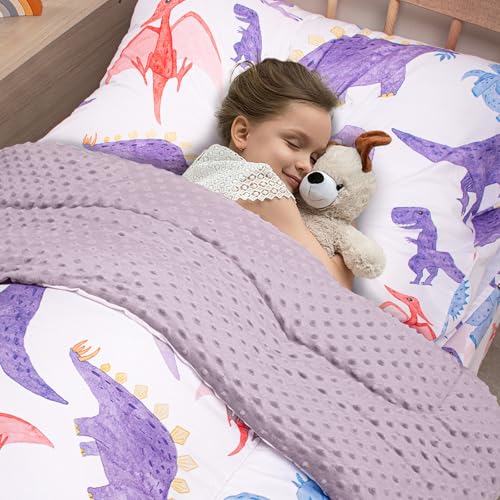 Image of 4 Piece Toddler Bedding Set, Plush Minky Crib Bedding Set