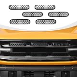 RAZPOY for Bronco Mesh Grill Inserts, 6PCS Front Grille Guard Cover Clip-on Compatible with 2021-202
