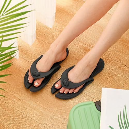 Image of Shower Shoes Travel Slippers for Women Men, Folding Slides Sandals, Portable Hotel Spa Slippers, Waterproof Quick Drying Flip Flops, Beach Sandals