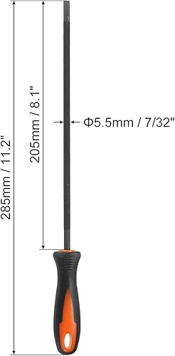Miniatura 8 de PATIKIL Archivo afilador de cadena de motosierra, paquete de 5 afiladores de sierra de cadena redonda de 532 pulgadas (0.157 in) con mango de