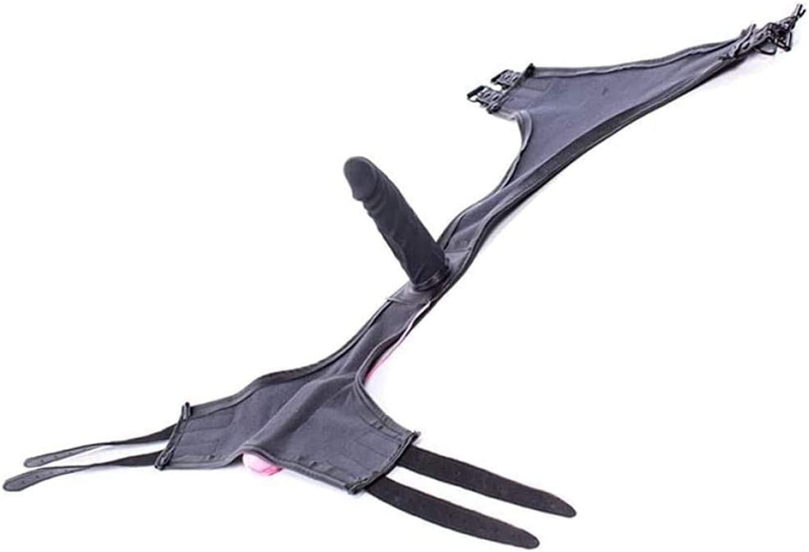 SHKFNSNCCC Ceinture de chasteté en cuir for femme avec gode en silicone, plug anal, taille réglable (76-120 cm), sous-vêtements, culottes(VaginalDildo)