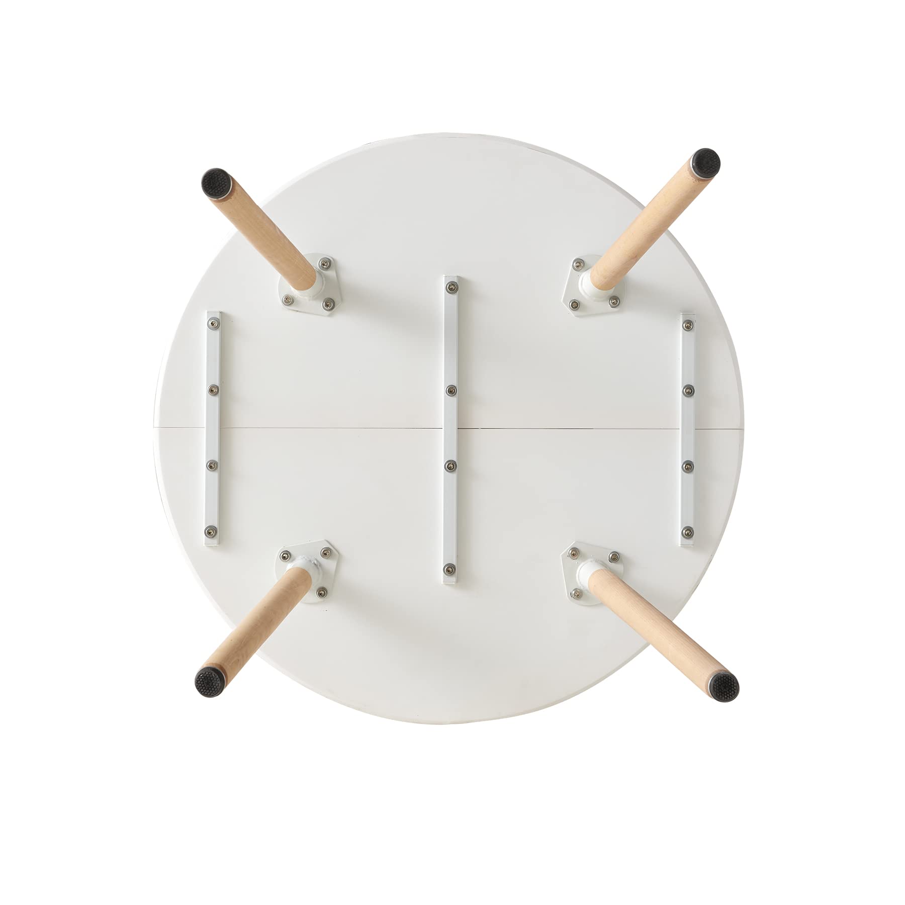 Set di Mobili per Sala da Pranzo, Set da Pranzo da 5 Pezzi con 1 Tavolo da Pranzo Rotondo e 4 Sedie da Pranzo, Ideale per Cucina, Sala da pranzo, Soggiorno, Ufficio (Marrone)