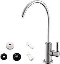 WEWE Drinking Water Faucet for Kitchen Sink, Kitchen Water Filter Faucet Stainless Steel for Reverse Osmosis or Water Filtration System Beverage Non-Air Gap RO Faucet Brushed Nickel Finish