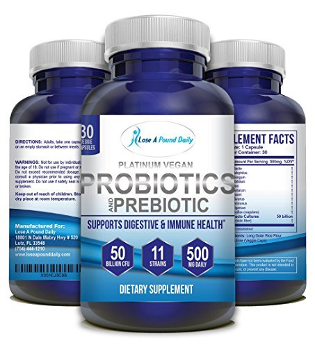 Lose A Pound Daily Best Vegan Probiotic | Non GMO. Probiotic for Men | Probiotic for Women. Delayed Release Prebiotic 50 Billion CFU Shelf Stable 11 Strains. 30 s, 1 Bottle | 500mg ophilus