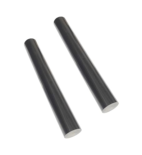 2 varillas redondas de copolímero de acetal de 1 pulgada, tolerancia estándar, varillas de copolímero de acetal negro opaco de 12 pulgadas de