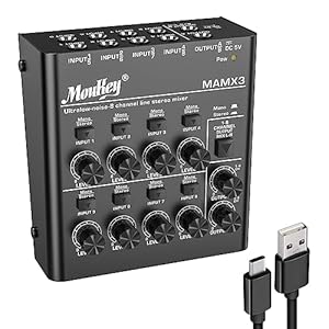 Moukey MAMX3 8-Kanal DJ Mixer Mischpult