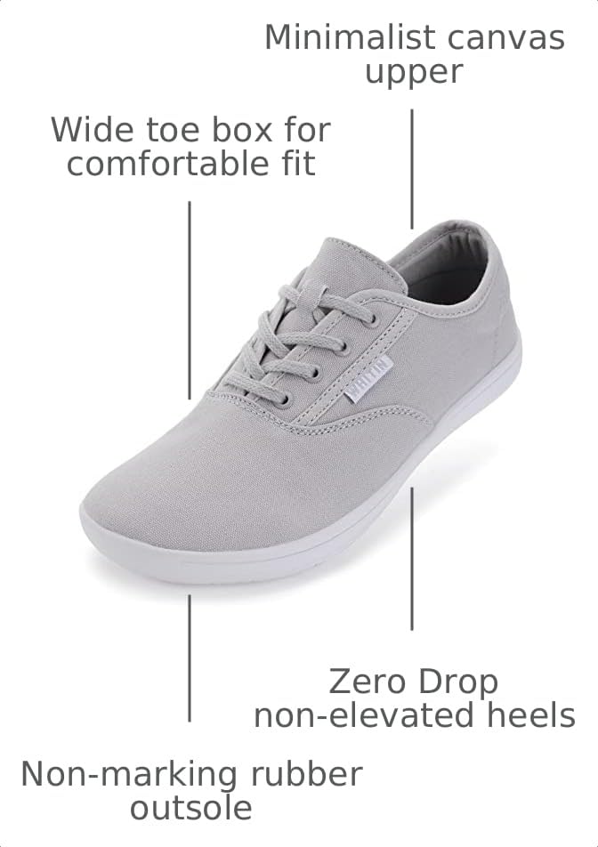 Image of WHITIN Women's Wide Toe Box Canvas Barefoot Shoes W87
