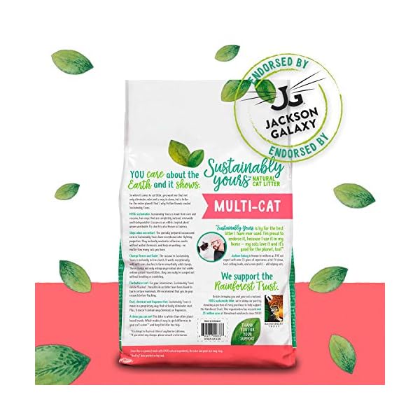 Sustainably Yours Natural Cat Litter, Large Grains, 10 lbs Gourmetian