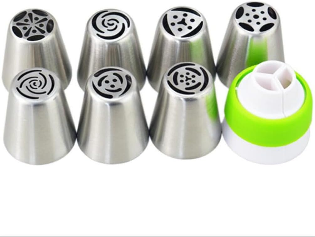 Baking Supplies Tulip Icing Piping Nozzles Stainless Steel Flower Cream Pastry Tip Kitchen Cupcake Cake Decorating Cake Decorating Tips Set(4)