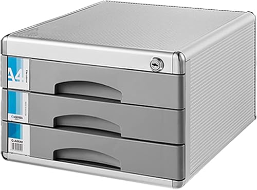 SHABOZ Archivadores para oficina en casa, cajones de almacenamiento para oficina en casa, cajones de almacenamiento de aleación de aluminio,