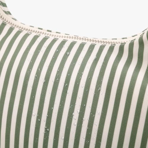 hibear Slouchy Shoulder Bag Small Nylon Meringue Bag for Women Trendy Handbag Hobo Bags for Travel Work College (Green stripes) - image 6