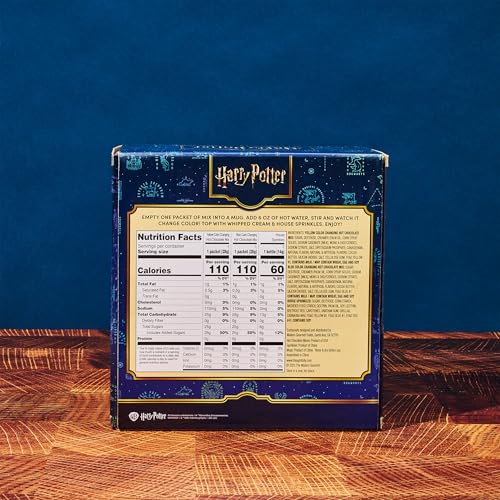 Image of HARRY POTTER Hot Chocolate Mug Gift Set, Includes 2 Color Changing Hot Chocolate Mixes, 2 House Sprinkles, and 2 Cauldron Mugs, Officially Licensed, HARRY POTTER Collection