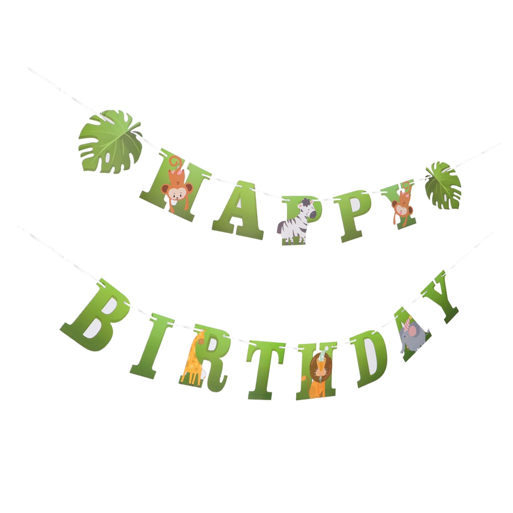 Alasum 5juegos Banner De Cumpleaños De Animales Coloridos Para Fiesta Infantil Decoraciones De Fiesta De Tema Jungle Banderín De Feliz Cumpleaños Para Celebraciones De Niño Niña y