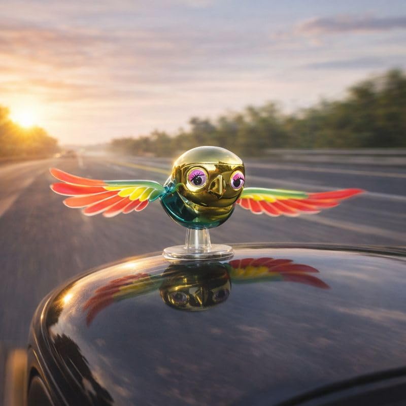 Flying Bird Car & Bike Mirror Decoration Accessory for Creative Wind-Powered Bird Ornament for Car Side Mirror, Hood, Scooter & Motorcycle | Weatherproof Vehicle Decor and Multi colour-picture-26