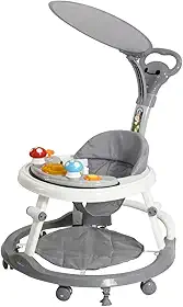 Andador Infantil Para Bebê Com Capota e Brinquedo Musical - Kababy