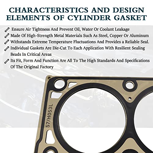 Image of 12589226 12498544 MLS Cylinder Multi Layer Head Gasket 2PCS for LS1 LS6 V8 4.8L 5.3L 5.7L LS Engine Head Gasket Kit, for Chevrolet for Buick for GMC for Pontiac for Hummer for Cadillac for Saab