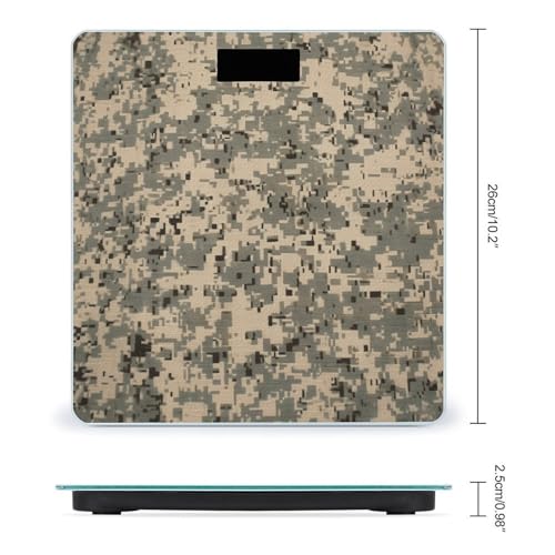 Báscula digital corporal camuflaje con pantalla LCD miniatura 2