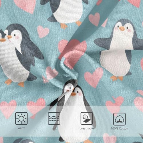 Cartoon Penguins and Love Pattern Boys' Underwear 100% Cotton Boys' Briefs Soft Toddler Underwear3