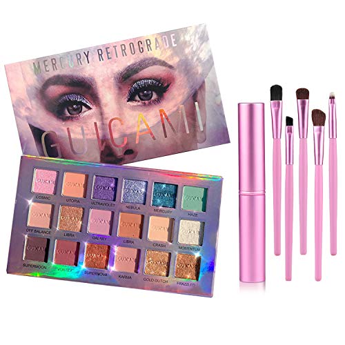 Eyeshadow Palette, Jornarshar 18 Colors Planet Eyeshadow High Pigmented Matte Shimmer Glitter, Waterproof Long LastingÂ Eyeshadow Makeup Pallet with Eyeshadow Brush Set