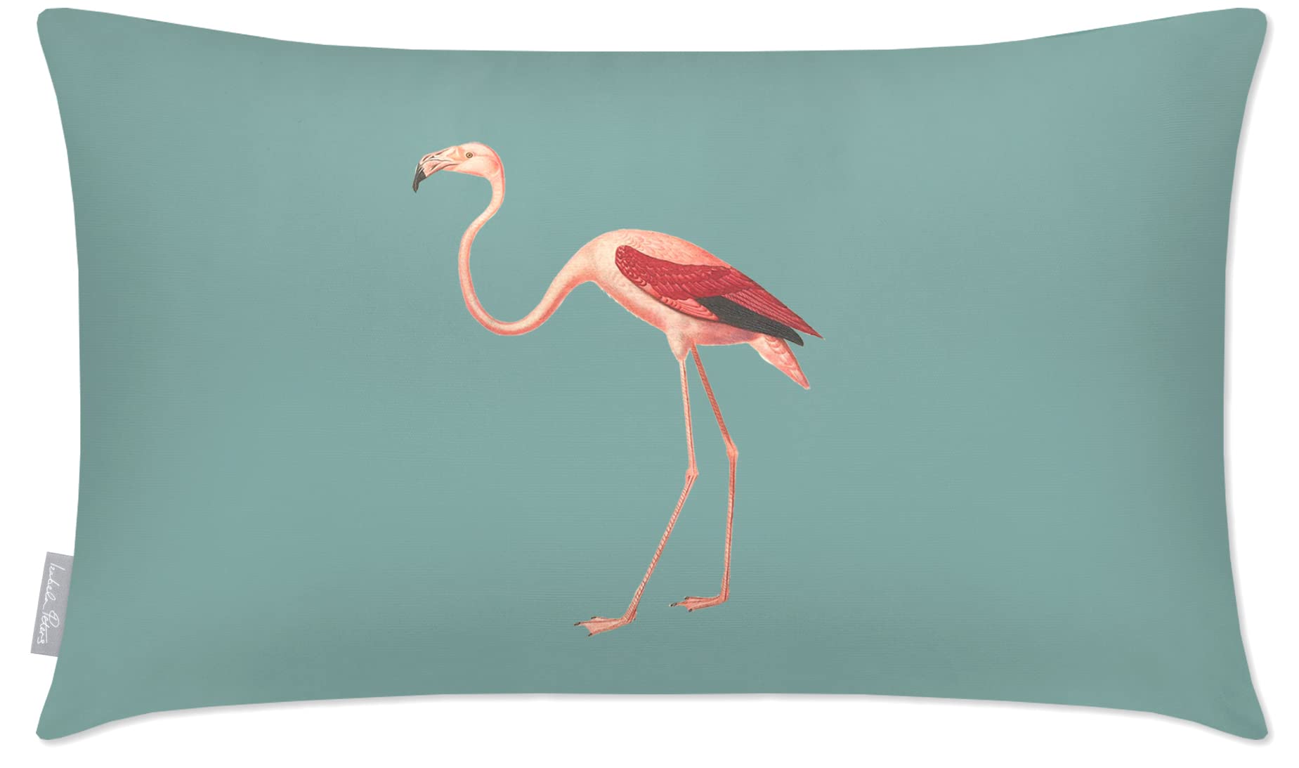 Izabela Peters Outdoor Cushions Waterproof, 50 x 30 cm, Filled Outdoor Cushion, Flamingo - Blue Surf, Garden Furniture Cushions, Outdoor Seat Cushions, Garden Chair Cushions