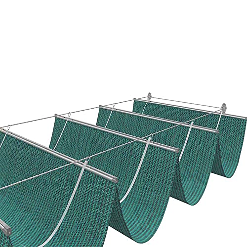 AOTNZ Retractable Wave Canopy Cover, Encryption Thicken Outdoor Shade Sail, for Terrace Balcony Roof Deck，Updated Version Polyester Replacement Pergola Cover (Color : Green, Size : 0.5x7m)
