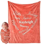 Personalized Name Blanket - Custom Flannel Plush Throw For Baby, Kids, Adults (Choose Size & Color)
