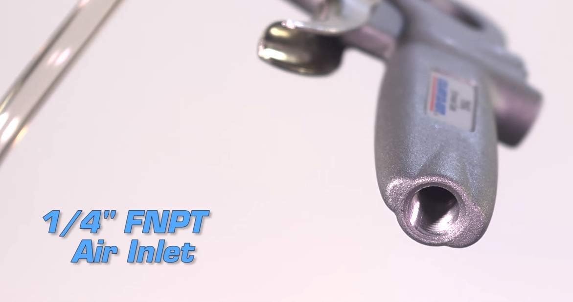 Guardair 79SG012 Pneumatic Syphon Oil and Solvent Spray Gun with Classic Pistol Grip, 12-Inch Aluminum Extension and Brass Nozzle