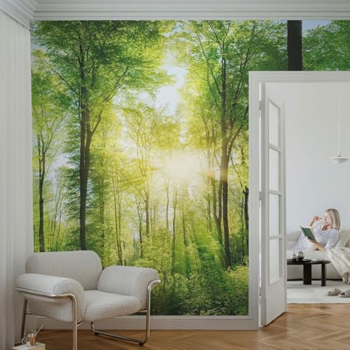 Ilustraciones de pared Armonía del bosque 152x104 cm en vinilo mate 4