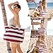 Clothirily Beach Bag for Women - Large Beach Tote Bag, Waterproof Sandproof Beach Bag with Zipper, Large Swim Pool Beach Tote, Red
