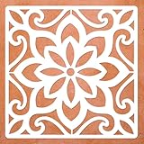 Large Reusable Floor Stencils 2-Pack of 12 x 12' Mexican Pattern Tile Stencils Wall Stencil for Painting Walls, Floors, Tiles, Furniture, Walkway, Patio, Concrete, Porch Floor Stencil