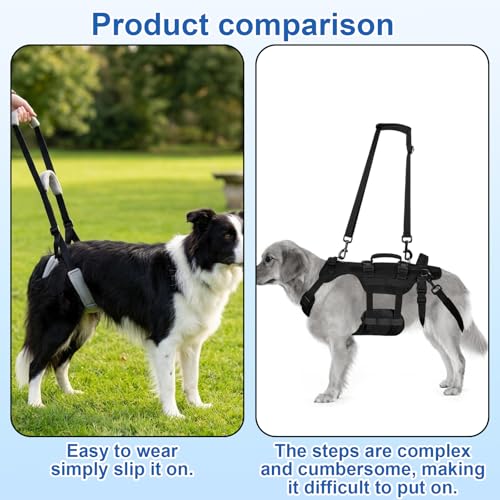 Dog Lifting Harness, Adjustable Assistance Dog Harness, Soft Dog Sling Hind Leg Support for Injured Disabled Senior Dogs Walking & Rehabilitation Aid - Image 5