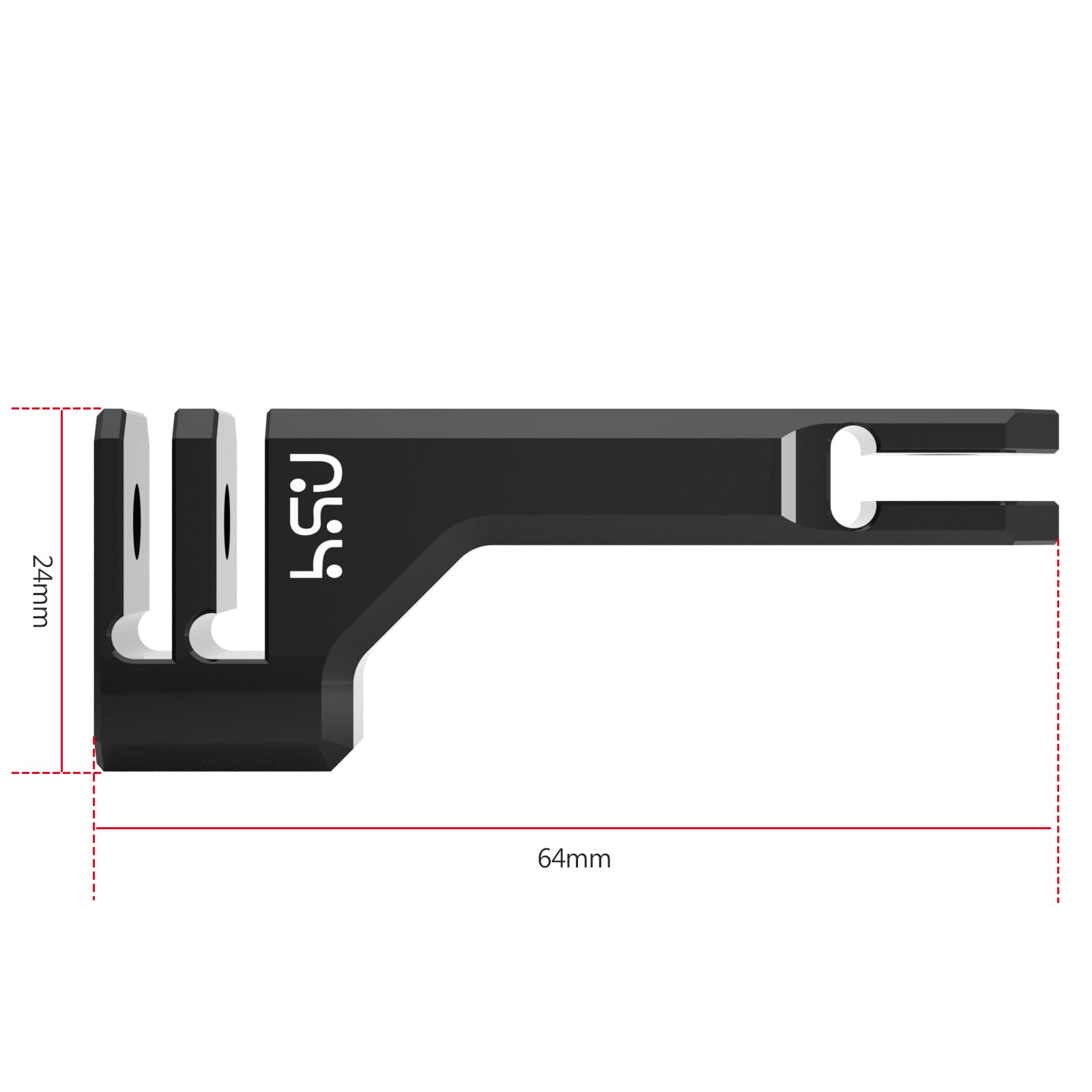 HSU Fixation Vertical pour GoPro, Adaptateur de Montage en Aluminium 90° pour Hero 12/11/10/9/8/7/6/5/4/3 Caméras d'action