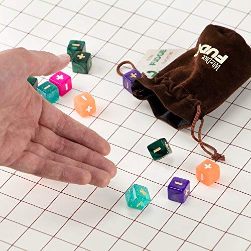 Wiz Dice - Fudge Dice Gm Starter Set - Polyhedral Set With Bag For Rpg Adventure Games - D6 Dice With Plus, Minus, And Blank Faces - Mystical - 20 Ct #TOP5