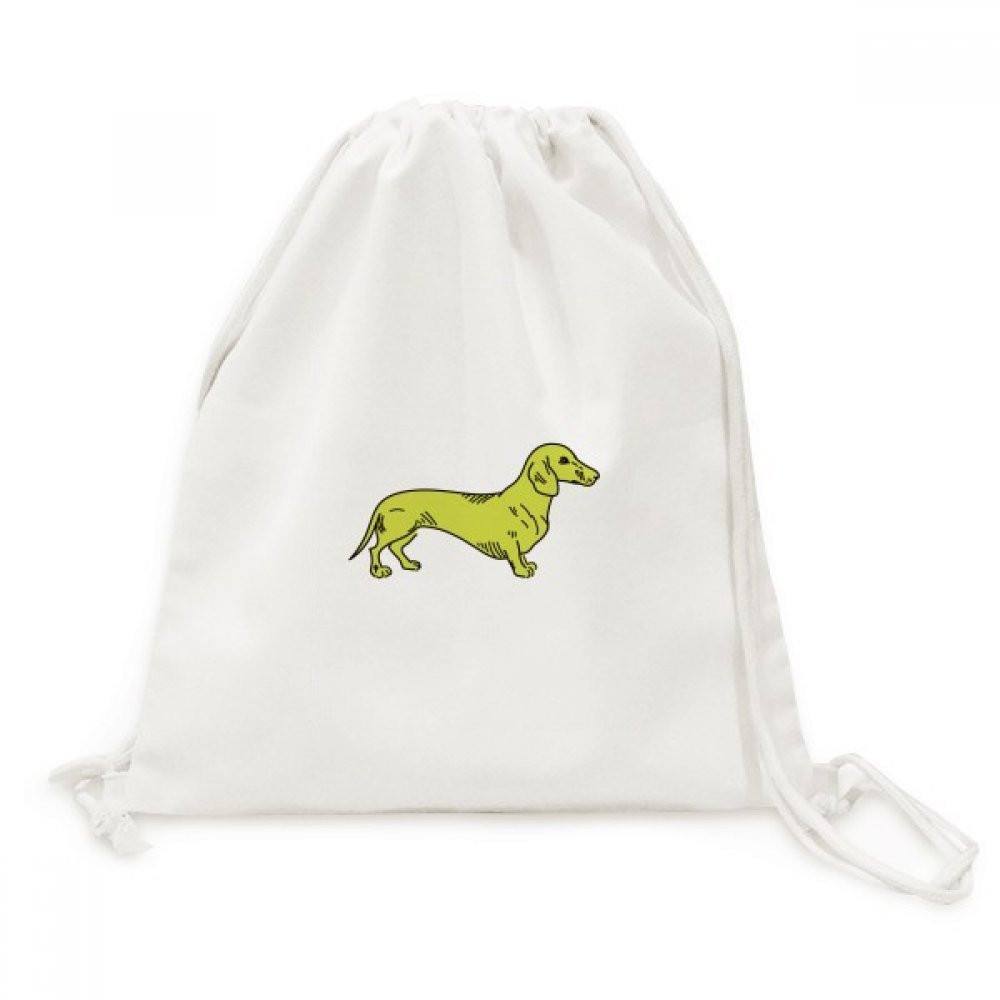 Toile drawstring backpack imprimé chien sac de voyage léger