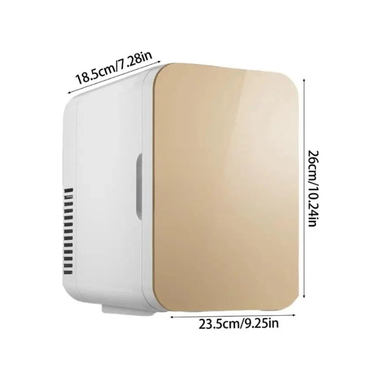 Mini refrigerador de 6 litros for Viajes, oficinas y dormitorios con tecnología de refrigeración Avanzada(Silver)