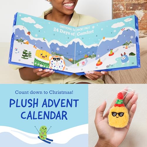 Image of Emotional Support Advent Calendar by Relatable, Includes Mini Plush Toys and Ornaments, Fun and Stocking Stuffer for Loved Ones of All Ages, Includes 24 Ornaments in Countdown Calendar