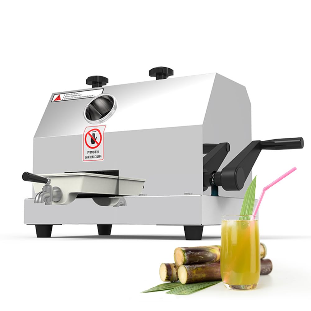 Amazon | 手動サトウキビジュースマシン、商業用3ローラーサトウキビ  
