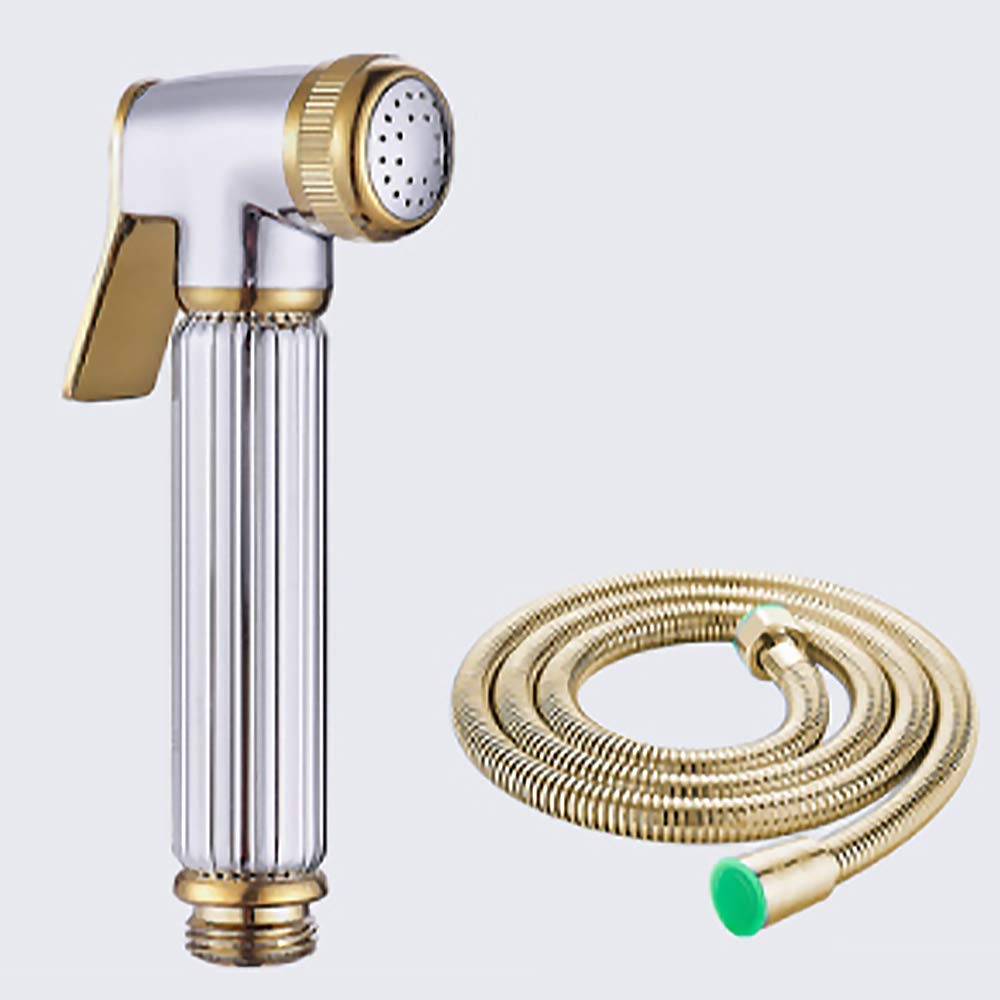Pistola rociadora para inodoro, pistola rociadora para baño, higiene personal, rociador de bidé, boquilla para inodoro, enjuagador de pañales, pistola de agua de alta presión para el hogar, latón