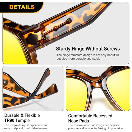 Image of URUMQI Night Driving Glasses Polarized Fit Over Night Vision Glasses Women