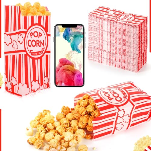 Image of 300 Pcs Popcorn Bags, 1 Oz Paper Popcorn Bag Individual Servings for Pop corn Machine Maker Cart Bulk Movie Nights Cinema Party Supplies