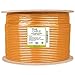 TRUE CABLE Cat6A Riser (CMR), Bulk Ethernet Cable, 1000ft, Orange, 23AWG Solid Bare Copper, Unshielded Twisted Pair (U/UTP), 750MHz, PoE++ 100W, ETL Listed